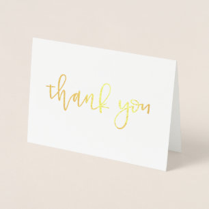 Gold Foil Calligraphie Danke Karte