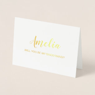 Gold Foil Card Junggesellinnenabschiede Folienkarte