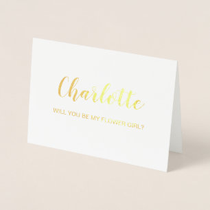 Gold Foil Card Werden Sie meine Blume sein? Folienkarte