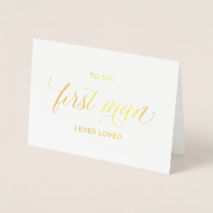 Gold Foil Card   zu meinem Vater an meinem Hochzei Folienkarte
