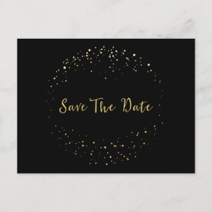 Gold Foil Cercle Abstrait Enregistrer La Carte Pos
