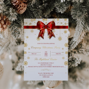 Gold Foil Company Christmas Party Invitation Trava