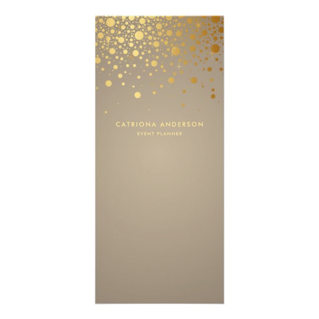 Gold Foil Confetti Carte de bâti d'entreprise mode (Devant)