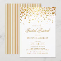 Gold Foil Confetti Dots Bridal Brunch