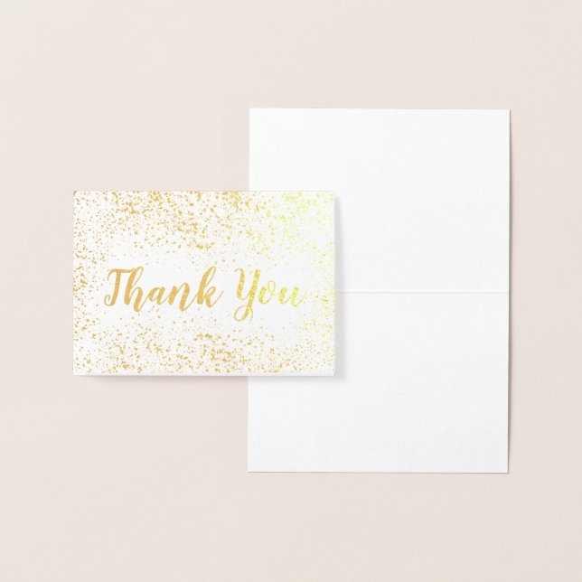 Gold Foil Confetti Vielen Dank Folienkarte (Anzeige)