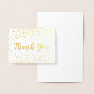 Gold Foil Confetti Vielen Dank Folienkarte