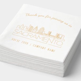 Gold Foil Custom Sacramento Événement Napkins