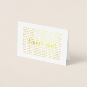 Gold Foil Dankeschön Karte