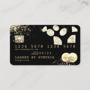 Gold Foil Diamanten Kreditkarte hinzufügen Ihr Log Visitenkarte