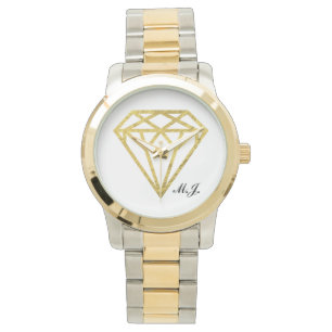 Gold Foil Diamond Armbanduhr