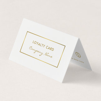 Gold Foil Effect Double Loyalty Business Card Visitenkarten
