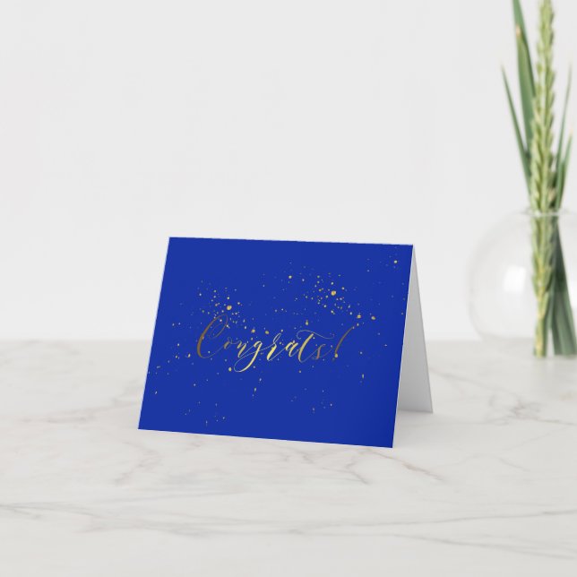 Gold Foil Effect Glückwunschkarte Karte (Vorderseite)
