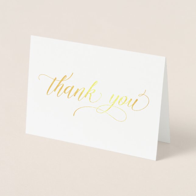 Gold Foil - einfache minimalistische Dankkartenkar Folienkarte (Vorderseite)