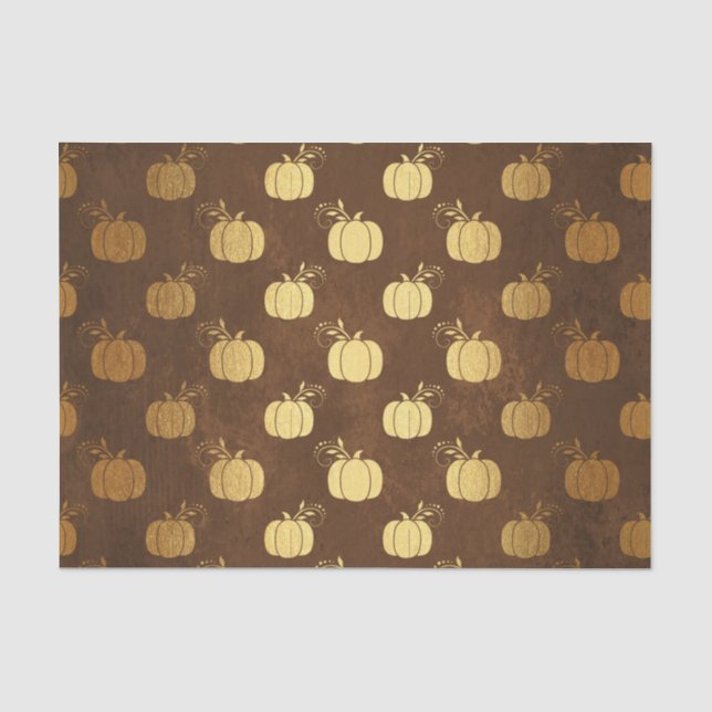 Gold Foil Erntedank Seidenpapier (Vorderseite)