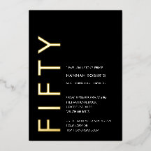 Gold Foil Fifty and Fabulous 50th Birthday Party