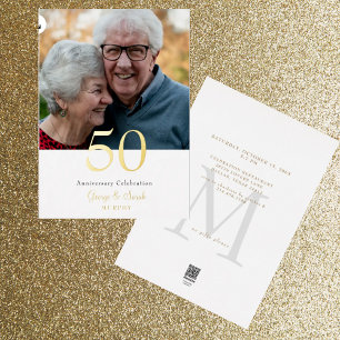 Gold Foil Foto Hochzeitstag Party Folieneinladung