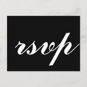 Gold Foil Glamor Wedding RSVP Invitation Carte pos