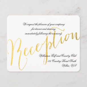 Gold Foil Glamour Einladung zur Hochzeitsempfehl