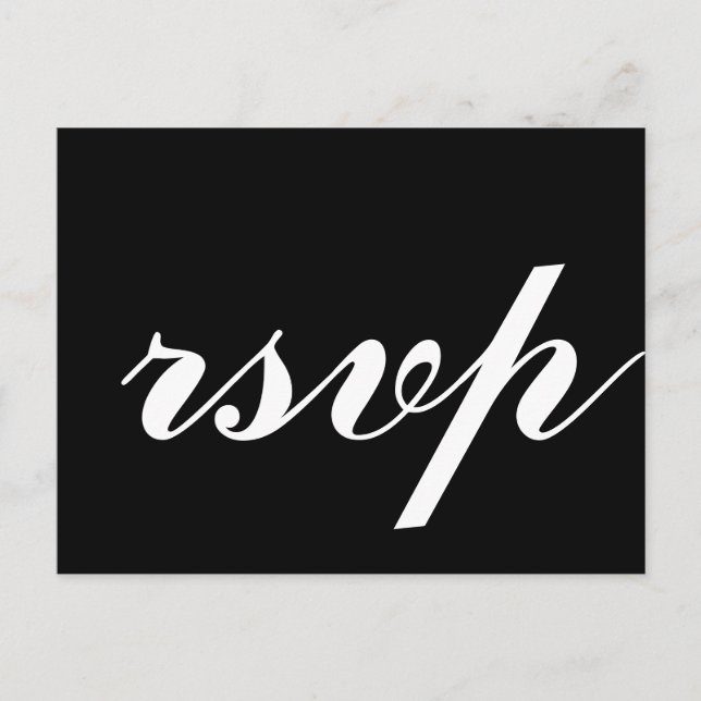 Gold Foil Glamour Wedding RSVP Einladung Postkarte (Vorderseite)