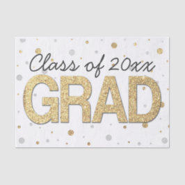 Gold Foil Glitter Confetti Graduation Party Custom Seidenpapier