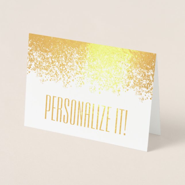 Gold Foil Glitzy Border Folienkarte (Vorderseite)