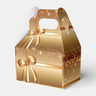Gold Foil, Gold Ribbon Bows Urlaub Weihnachten Gef Geschenkschachtel