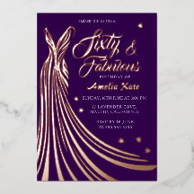 Gold Foil Gown 60. Geburtstagsparty Real