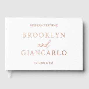 Gold Foil Guestbook ・ Modernes Gästebuch für Hochz