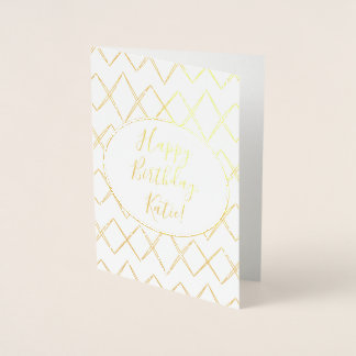 Gold Foil Happy Birthday Card Folienkarte
