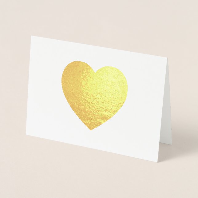 Gold Foil Heart Folienkarte (Vorderseite)
