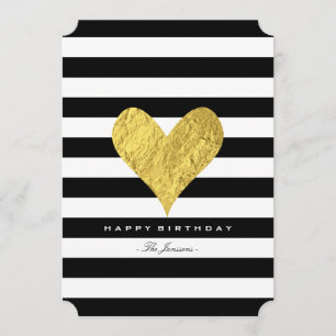 Gold Foil Heart Karte