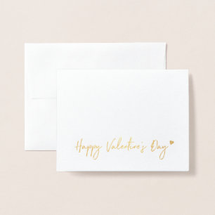 Gold Foil Heart Wreath Carte Saint-Valentin