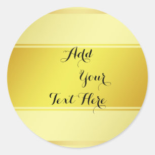 Gold Foil Imitate Glitzer für klassische Golden Runder Aufkleber