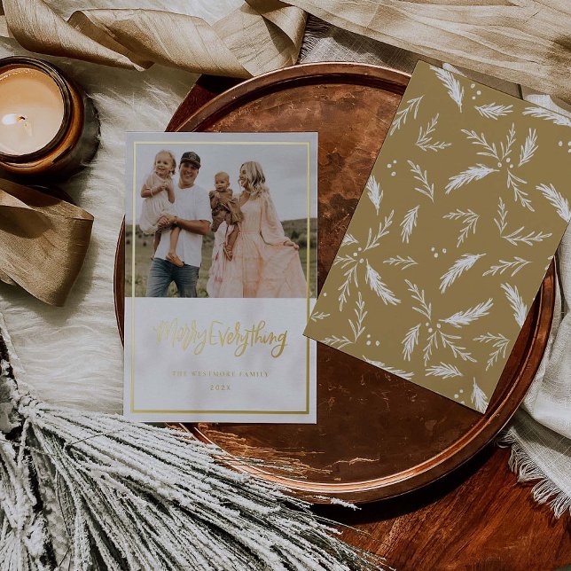 Gold Foil Joyeux Carte photo de Noël (Créateur téléchargé)