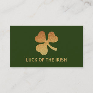 Gold Foil Kleeblatt, Irish Baby Show Ticket Begleitkarte