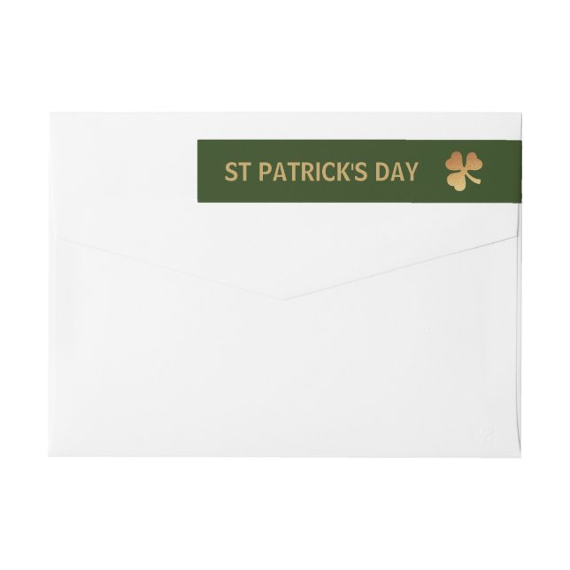 Gold Foil Kleeblatt, St Patrick's Day (Rückseite)