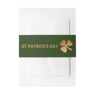 Gold Foil Kleeblatt, St Patrick's Day Einladungsbanderole