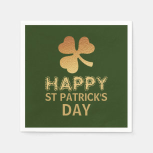 Gold Foil Kleeblatt, St Patrick's Day Party Serviette