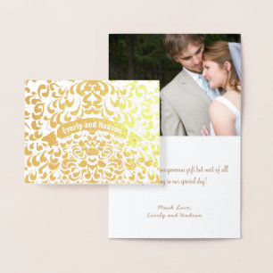 Gold Foil Leaf Typografie Einladungen