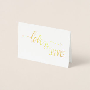 Gold Foil Liebe und vielen Dank an Ihre Karten