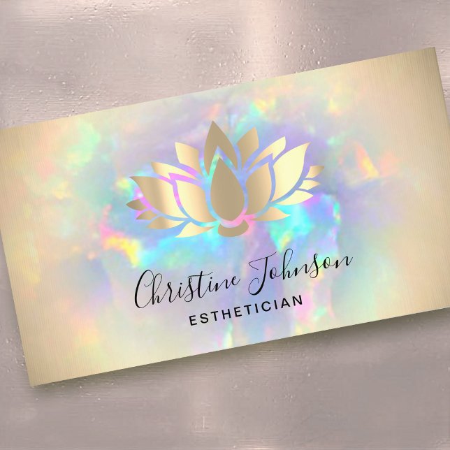 Gold Foil Lotus Opal Visitenkarte (Von Creator hochgeladen)