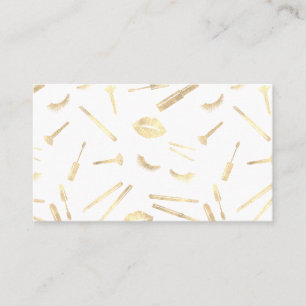 GOLD FOIL Make-up artist lashes lips lipstick eyes Visitenkarte