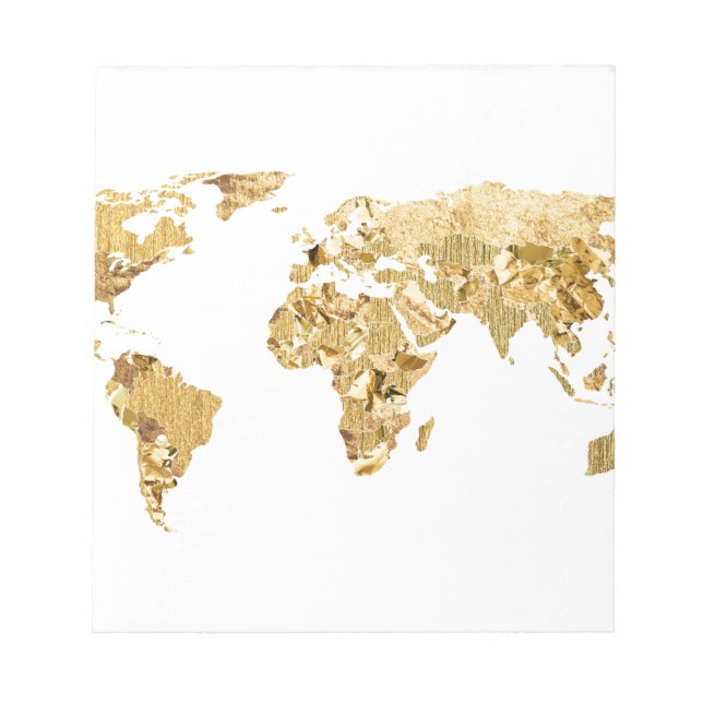 Gold Foil Map Notizblock (Vorderseite)