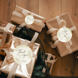 Gold Foil Marmor Texture Wedding Vielen Dank für I Runder Aufkleber