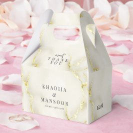 Gold Foil Marmor Texture Wedding Vielen Dank Geschenkschachtel