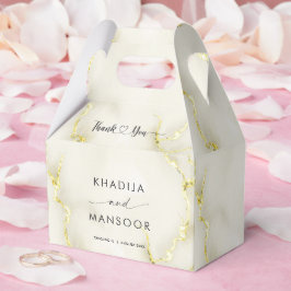Gold Foil Marmor Texture Wedding Vielen Dank Geschenkschachtel