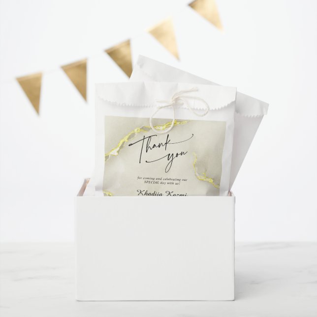 Gold Foil Marmor Texture Wedding Vielen Dank Geschenktütchen (Party)