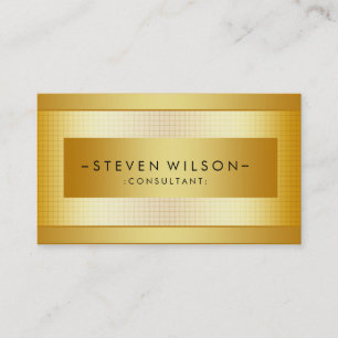 Gold Foil Metal Beruflich Moderne Kunst, Dichtung  Visitenkarte