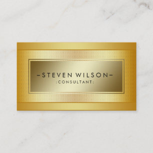 Gold Foil Metal Beruflich Moderne Kunst, Dichtung  Visitenkarte