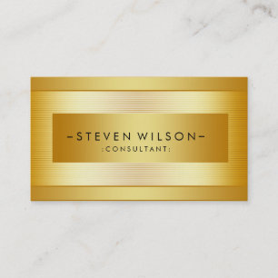 Gold Foil Metal Beruflich Moderne Kunst, Dichtung  Visitenkarte